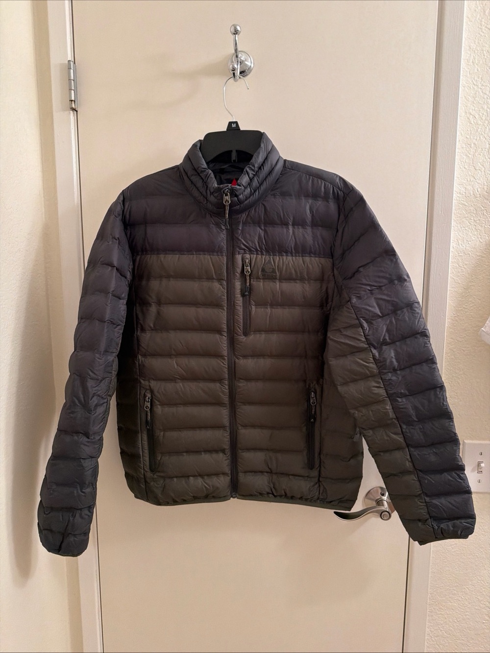Gerry Men's Packable Puffer Down Jacket Fillpower 650 size Medium Olive Green